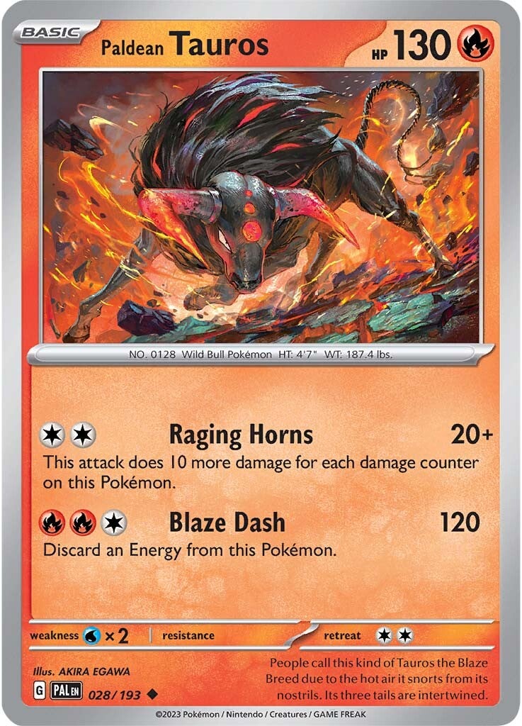 Paldean Tauros (028/193) [Scarlet & Violet: Paldea Evolved] | Pegasus Games WI