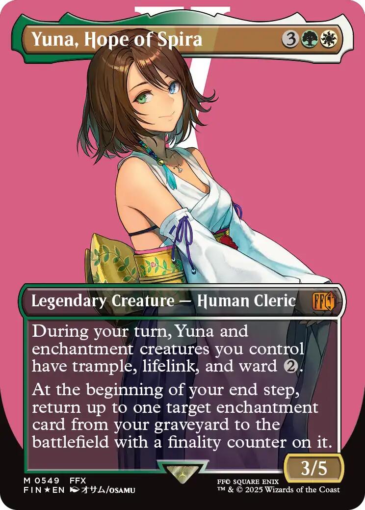 Yuna, Hope of Spira (Borderless) (Surge Foil) [FINAL FANTASY] | Pegasus Games WI