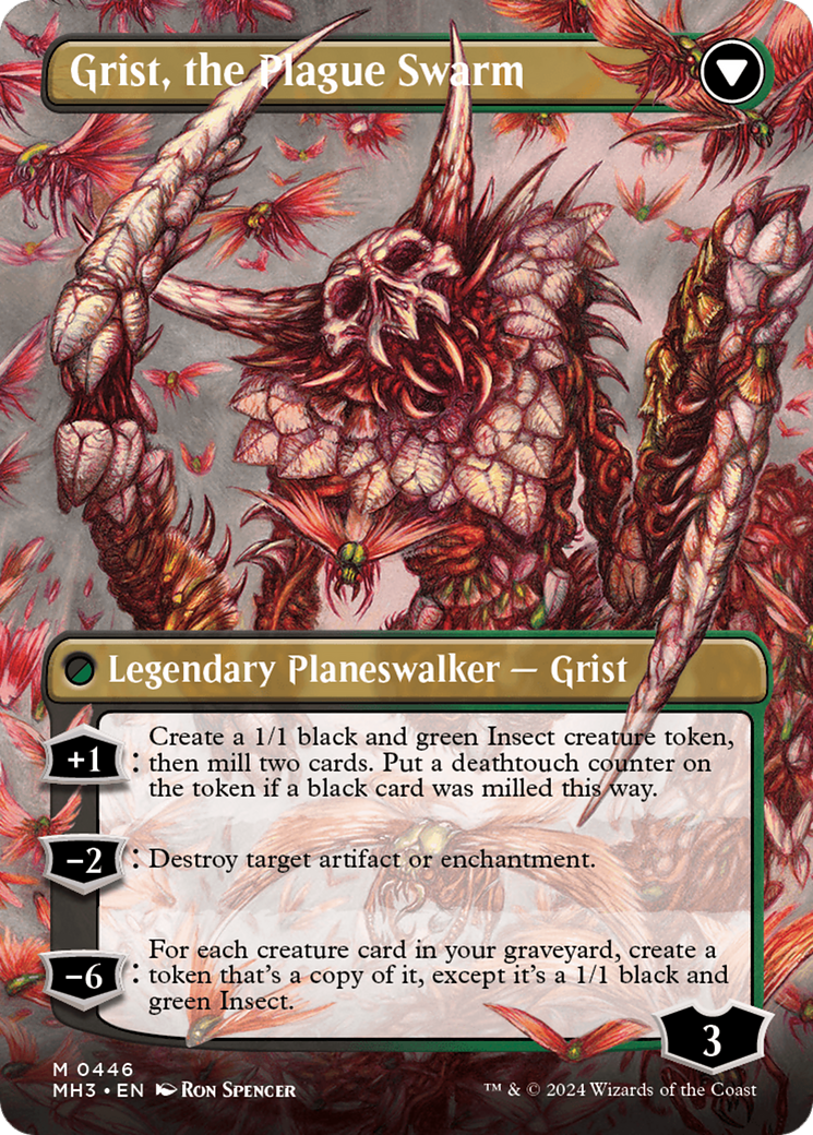 Grist, Voracious Larva // Grist, the Plague Swarm (Borderless) [Modern Horizons 3] | Pegasus Games WI