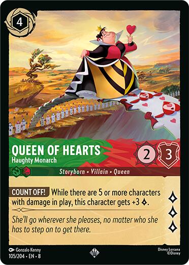 Queen of Hearts - Haughty Monarch (105/204) [Reign of Jafar] | Pegasus Games WI
