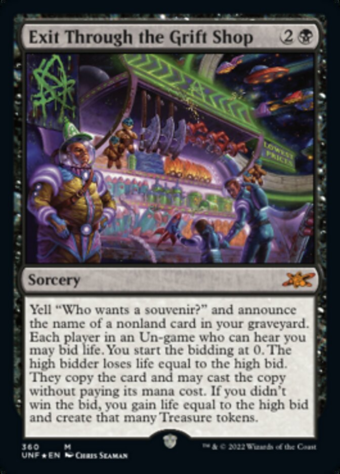 Exit Through the Grift Shop (Galaxy Foil) [Unfinity] | Pegasus Games WI