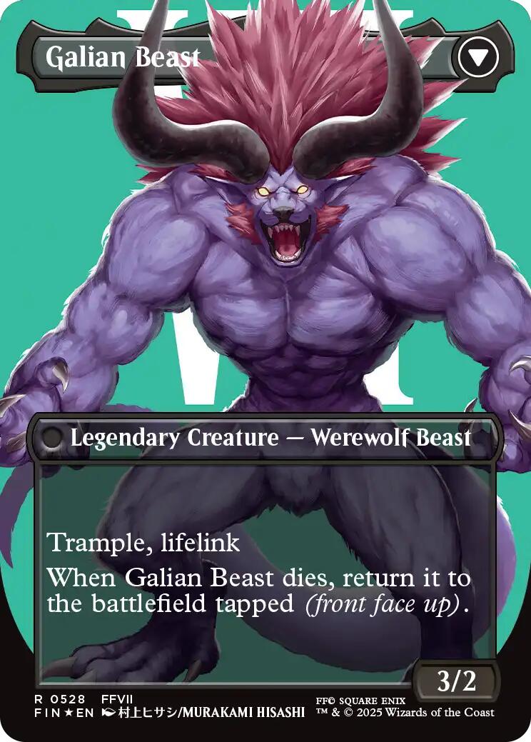 Vincent Valentine // Galian Beast (Borderless) (Surge Foil) [FINAL FANTASY] | Pegasus Games WI
