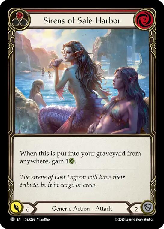 Sirens of Safe Harbor (Red) [SEA226] (High Seas)  Rainbow Foil | Pegasus Games WI