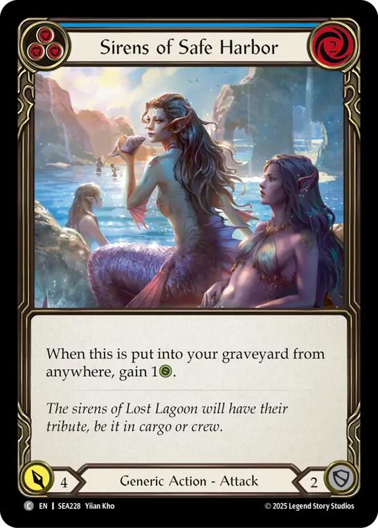 Sirens of Safe Harbor (Blue) [SEA228] (High Seas)  Rainbow Foil | Pegasus Games WI