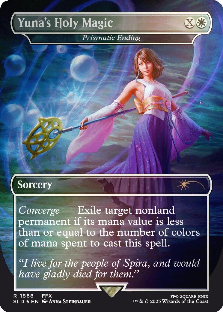Yuna's Holy Magic - Prismatic Ending (Rainbow Foil) [Secret Lair Drop Series] | Pegasus Games WI