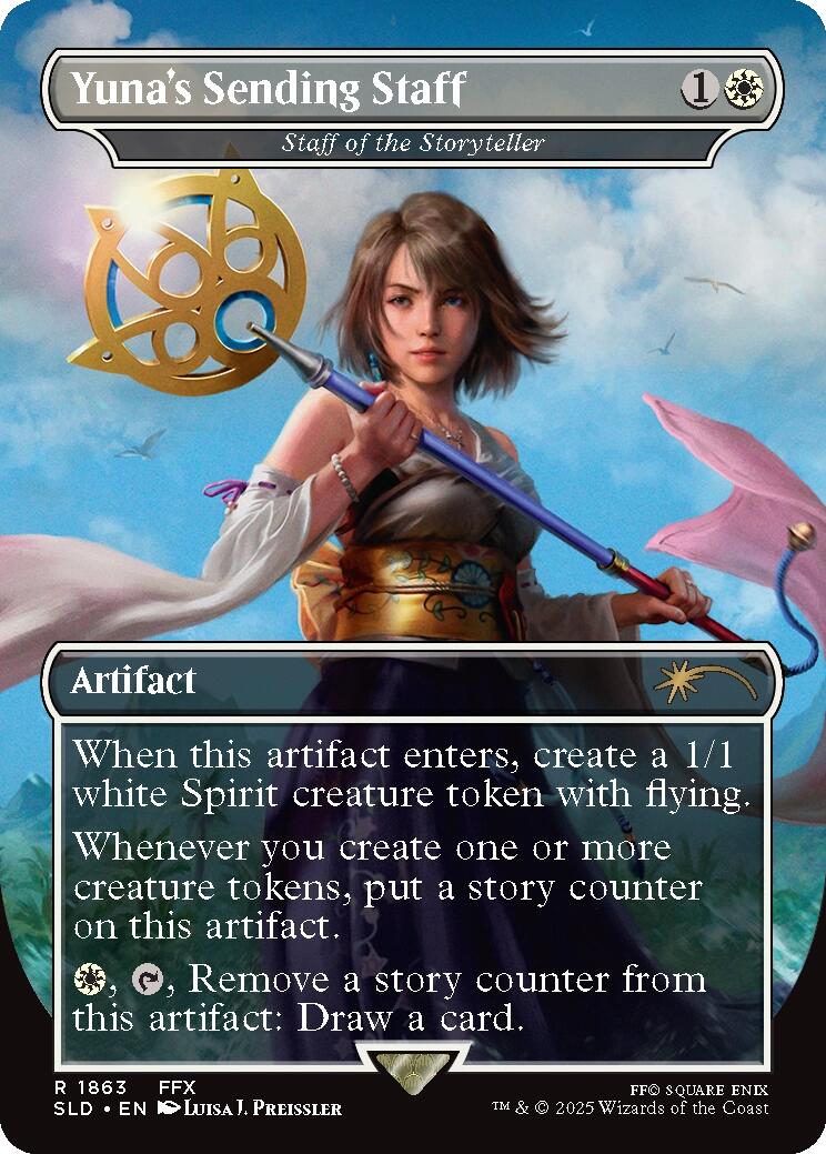 Yuna's Sending Staff - Staff of the Storyteller [Secret Lair Drop Series] | Pegasus Games WI
