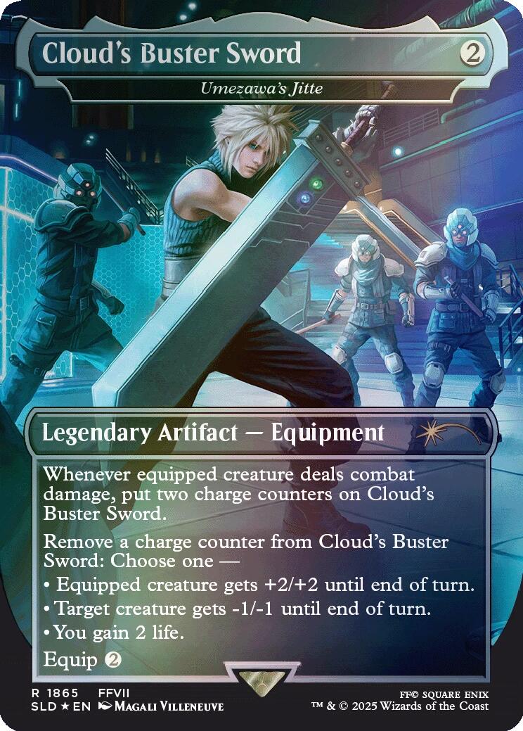 Cloud's Buster Sword - Umezawa's Jitte (Rainbow Foil) [Secret Lair Drop Series] | Pegasus Games WI