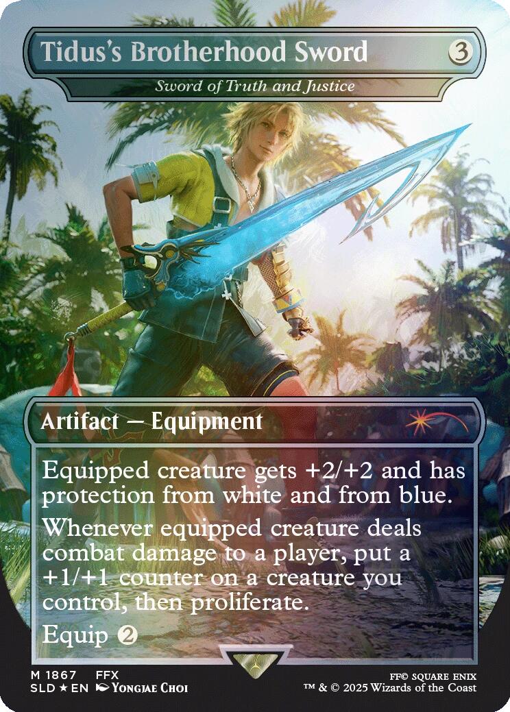 Tidus's Brotherhood Sword - Sword of Truth and Justice (Rainbow Foil) [Secret Lair Drop Series] | Pegasus Games WI