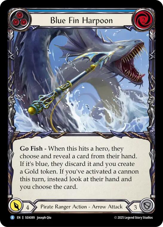 Blue Fin Harpoon [SEA089] (High Seas)  Rainbow Foil | Pegasus Games WI