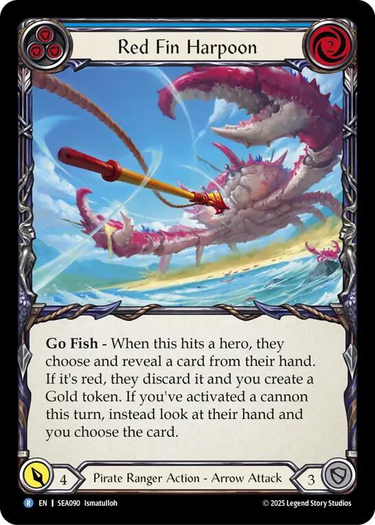 Red Fin Harpoon [SEA090] (High Seas)  Rainbow Foil | Pegasus Games WI