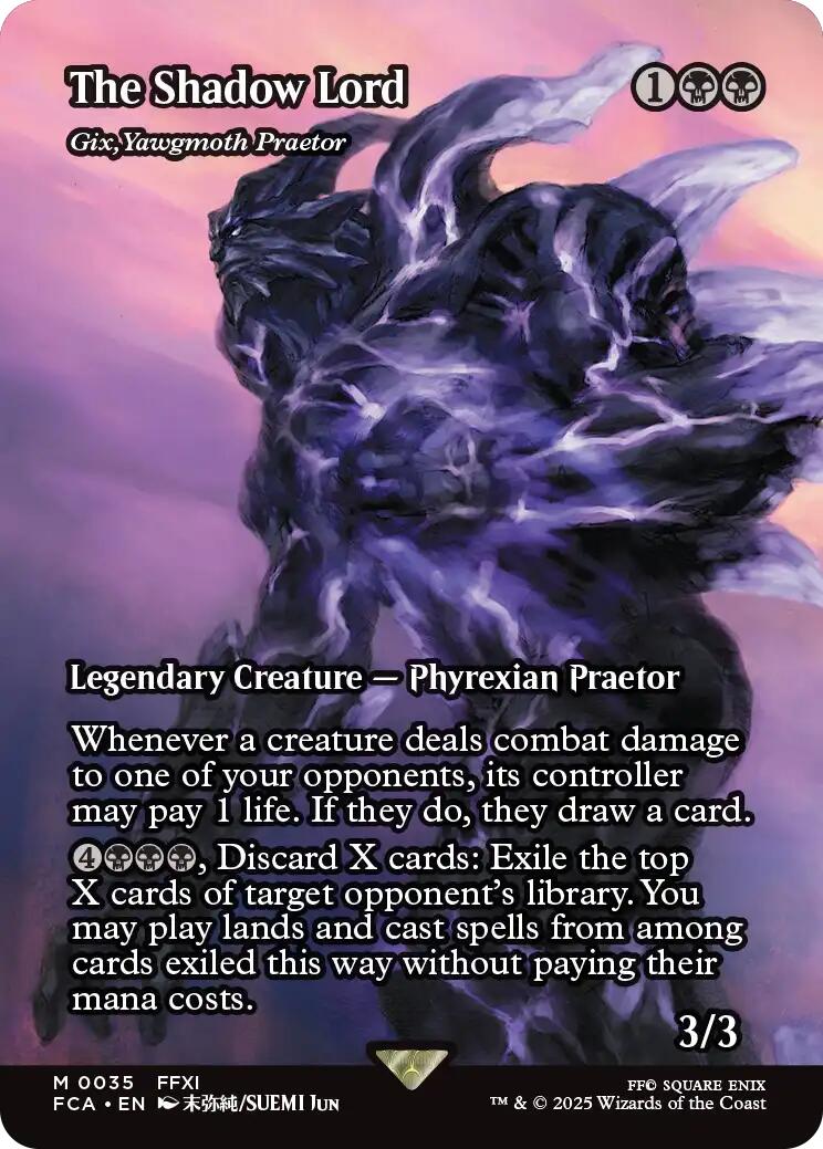 The Shadow Lord - Gix, Yawgmoth Praetor (Showcase) [FINAL FANTASY : Through the Ages] | Pegasus Games WI