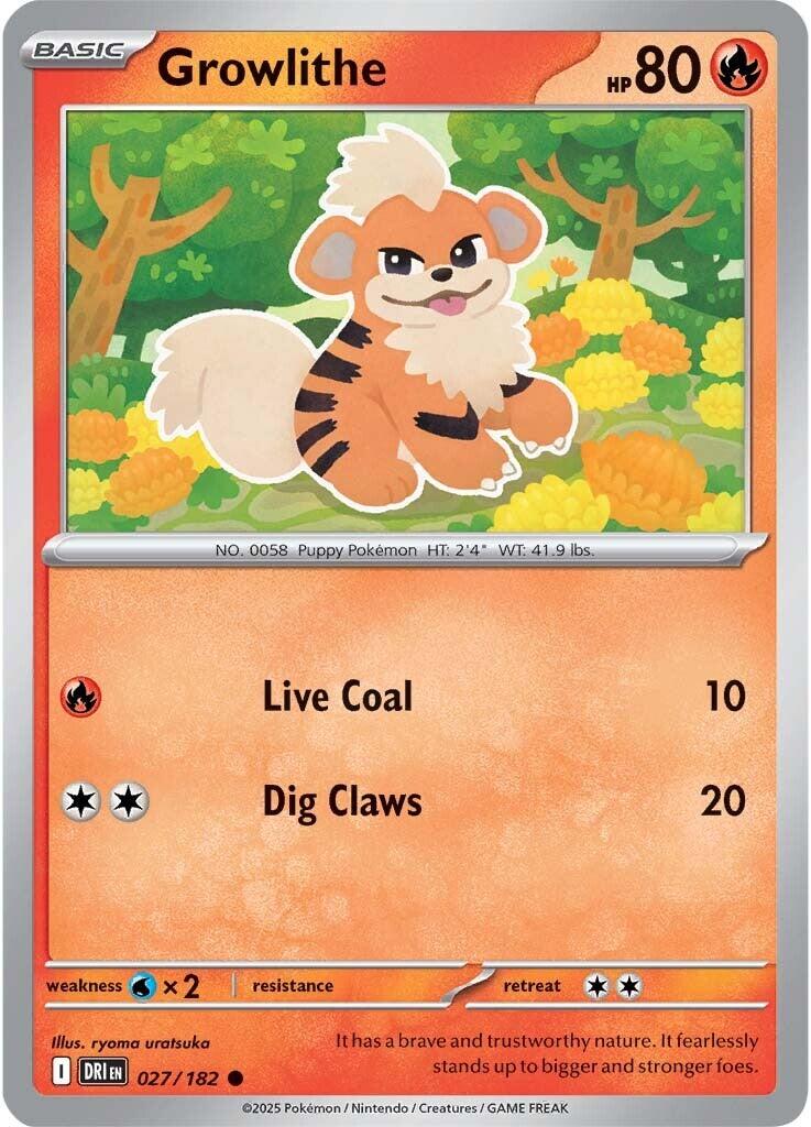Growlithe (027/182) [Scarlet & Violet: Destined Rivals] | Pegasus Games WI