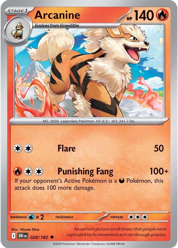 Arcanine (028/182) [Scarlet & Violet: Destined Rivals] | Pegasus Games WI