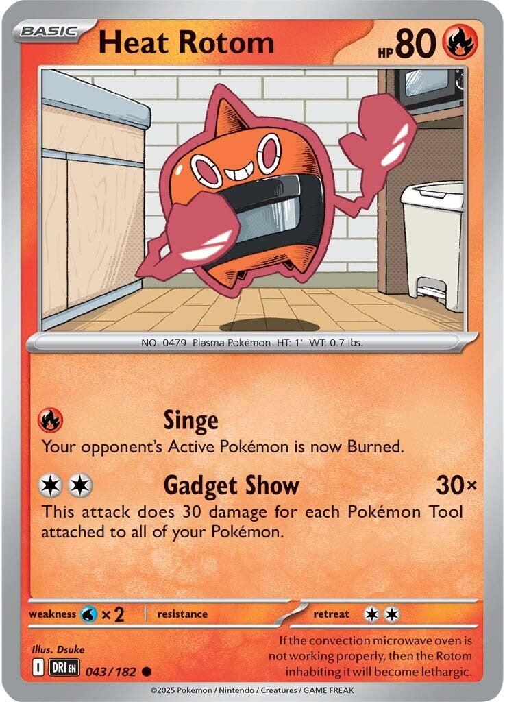Heat Rotom (043/182) [Scarlet & Violet: Destined Rivals] | Pegasus Games WI