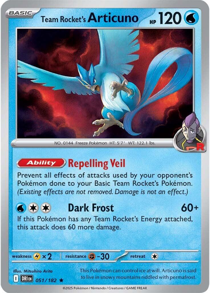 Team Rocket's Articuno (051/182) [Scarlet & Violet: Destined Rivals] | Pegasus Games WI