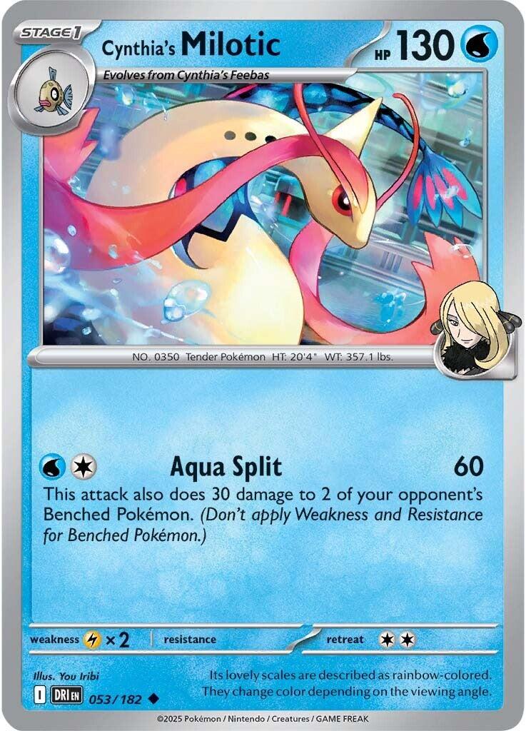 Cynthia's Milotic (053/182) [Scarlet & Violet: Destined Rivals] | Pegasus Games WI