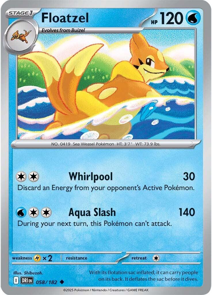 Floatzel (058/182) [Scarlet & Violet: Destined Rivals] | Pegasus Games WI