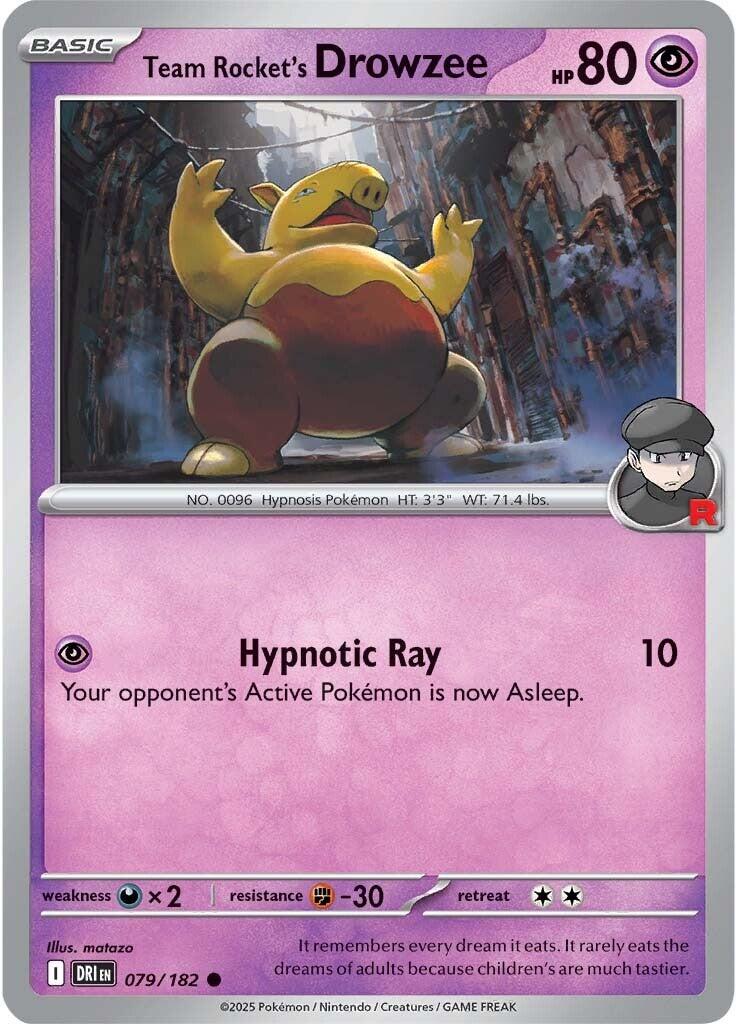 Team Rocket's Drowzee (079/182) [Scarlet & Violet: Destined Rivals] | Pegasus Games WI