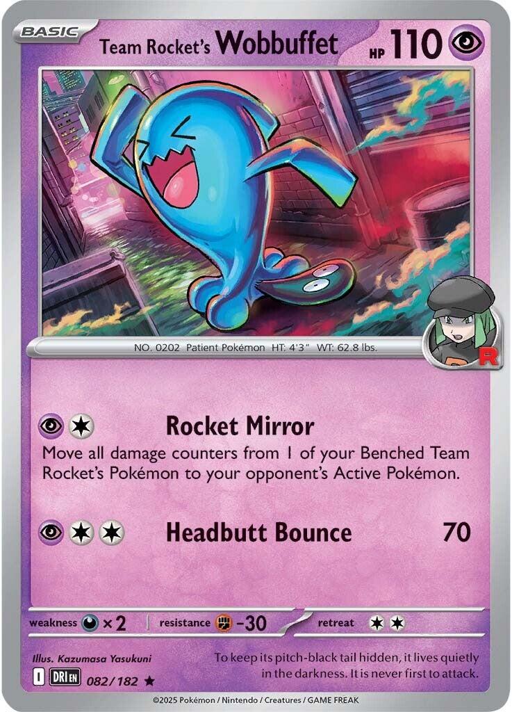 Team Rocket's Wobbuffet (082/182) [Scarlet & Violet: Destined Rivals] | Pegasus Games WI
