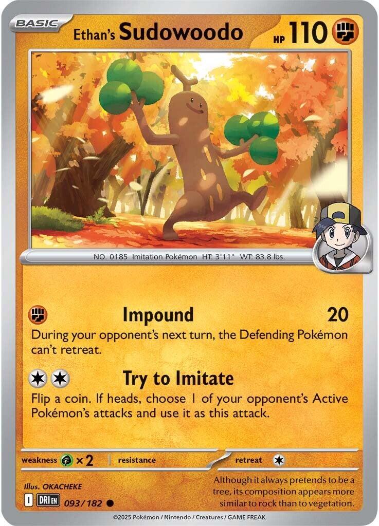 Ethan's Sudowoodo (093/182) [Scarlet & Violet: Destined Rivals] | Pegasus Games WI