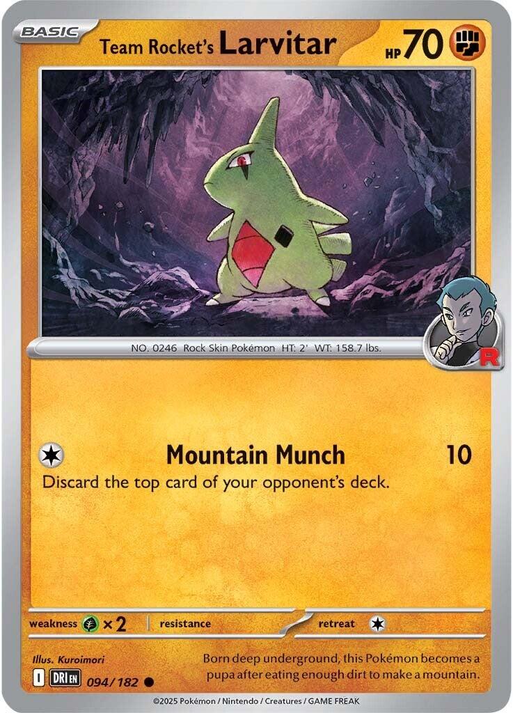 Team Rocket's Larvitar (094/182) [Scarlet & Violet: Destined Rivals] | Pegasus Games WI