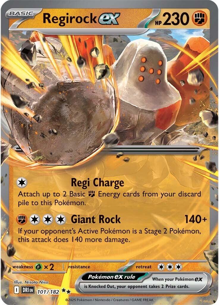 Regirock ex (101/182) [Scarlet & Violet: Destined Rivals] | Pegasus Games WI