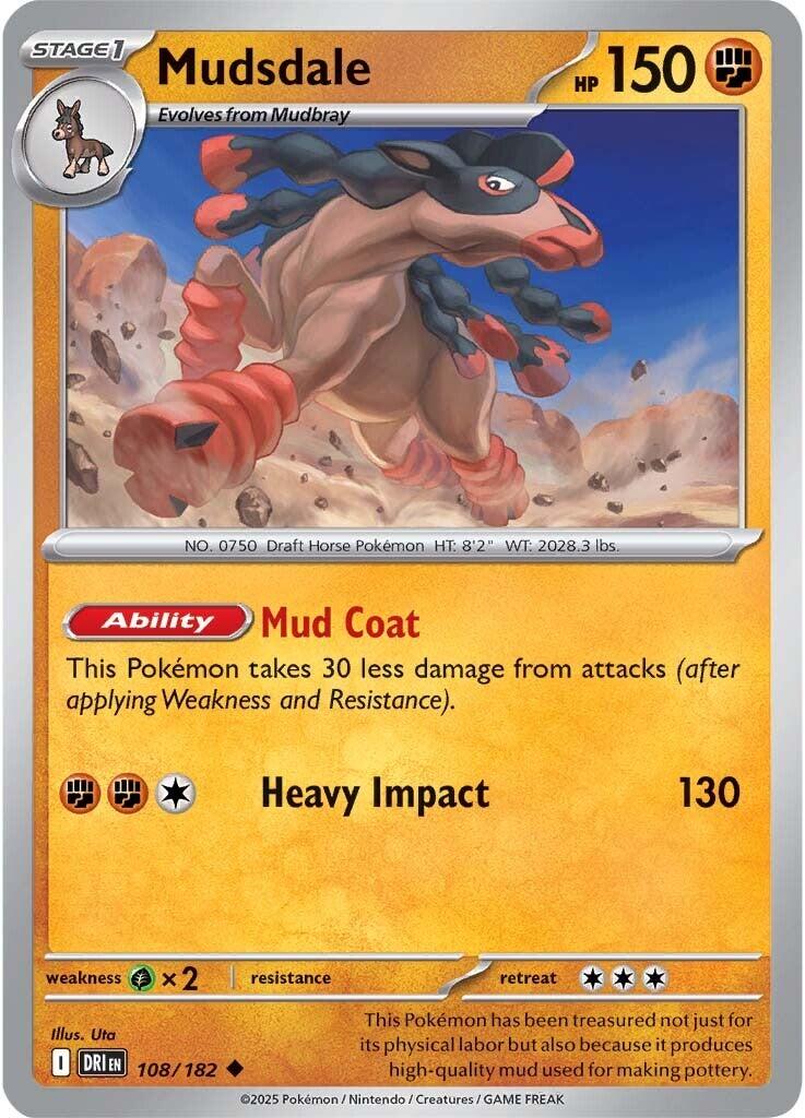Mudsdale (108/182) [Scarlet & Violet: Destined Rivals] | Pegasus Games WI