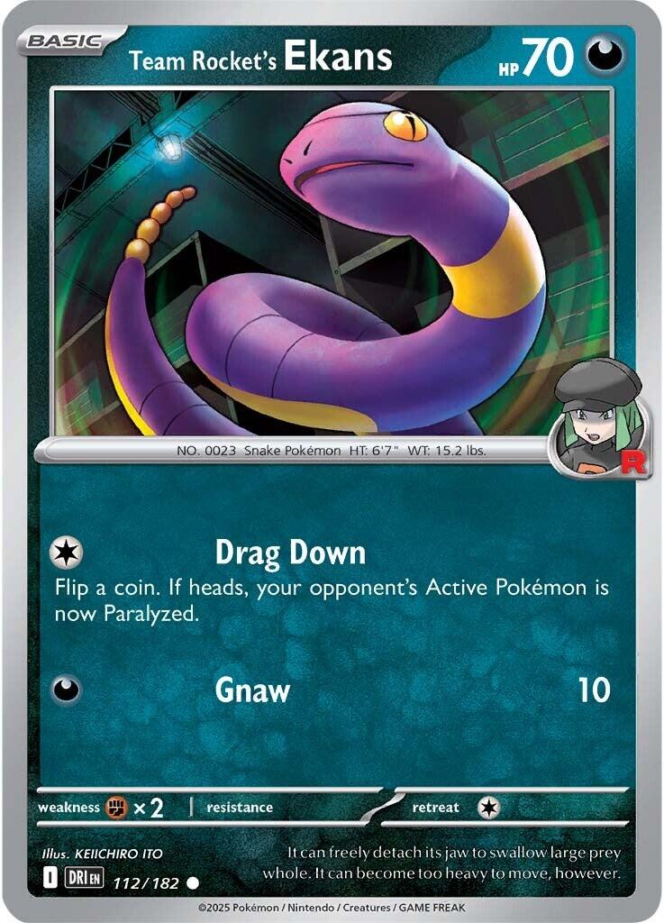 Team Rocket's Ekans (112/182) [Scarlet & Violet: Destined Rivals] | Pegasus Games WI