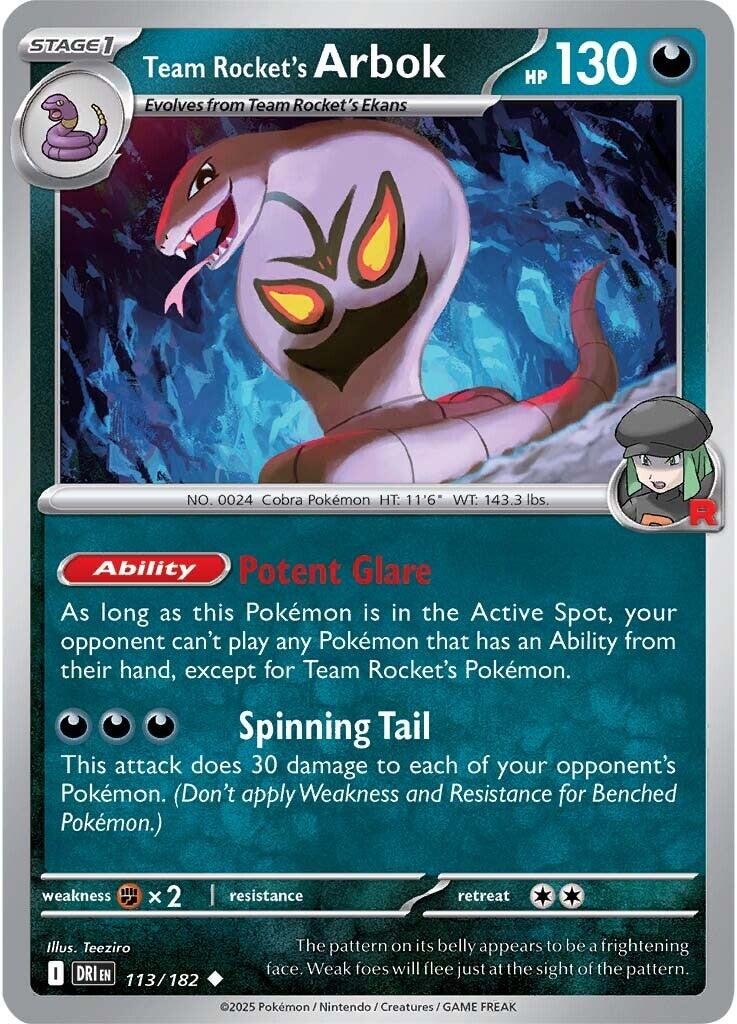 Team Rocket's Arbok (113/182) [Scarlet & Violet: Destined Rivals] | Pegasus Games WI