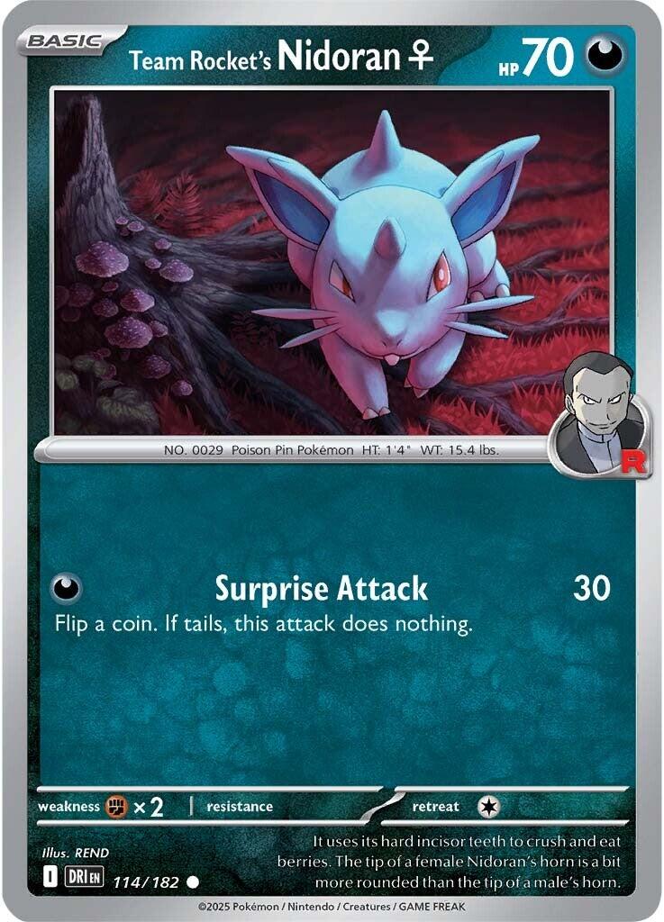 Team Rocket's Nidoran (114/182) [Scarlet & Violet: Destined Rivals] | Pegasus Games WI