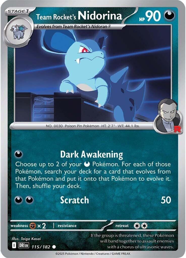 Team Rocket's Nidorina (115/182) [Scarlet & Violet: Destined Rivals] | Pegasus Games WI