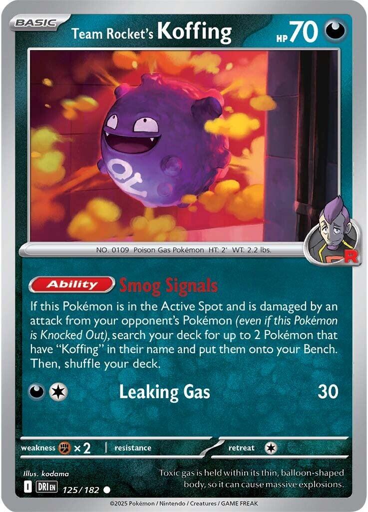 Team Rocket's Koffing (125/182) [Scarlet & Violet: Destined Rivals] | Pegasus Games WI