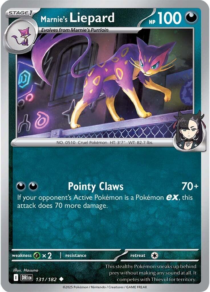 Marnie's Liepard (131/182) [Scarlet & Violet: Destined Rivals] | Pegasus Games WI