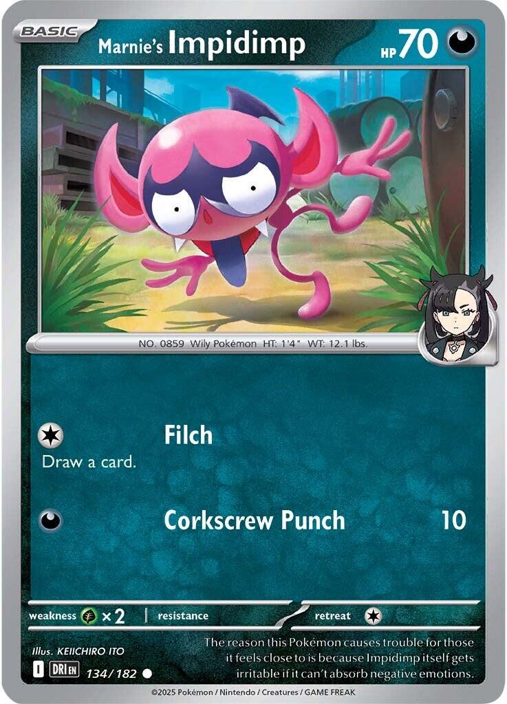 Marnie's Impidimp (134/182) [Scarlet & Violet: Destined Rivals] | Pegasus Games WI