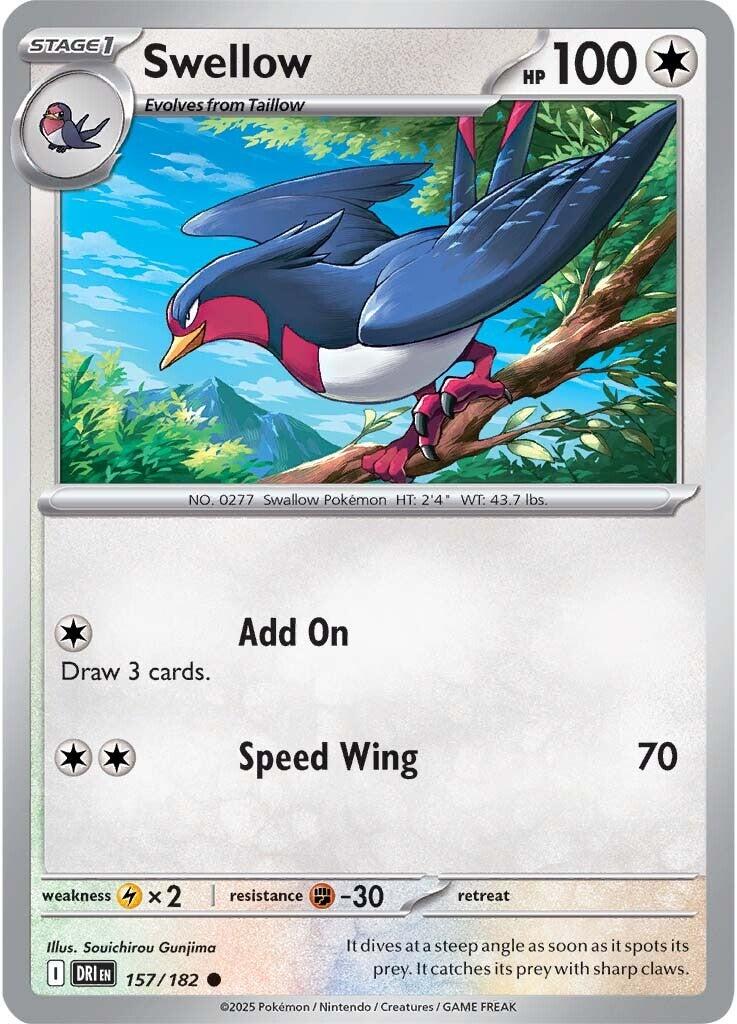Swellow (157/182) [Scarlet & Violet: Destined Rivals] | Pegasus Games WI