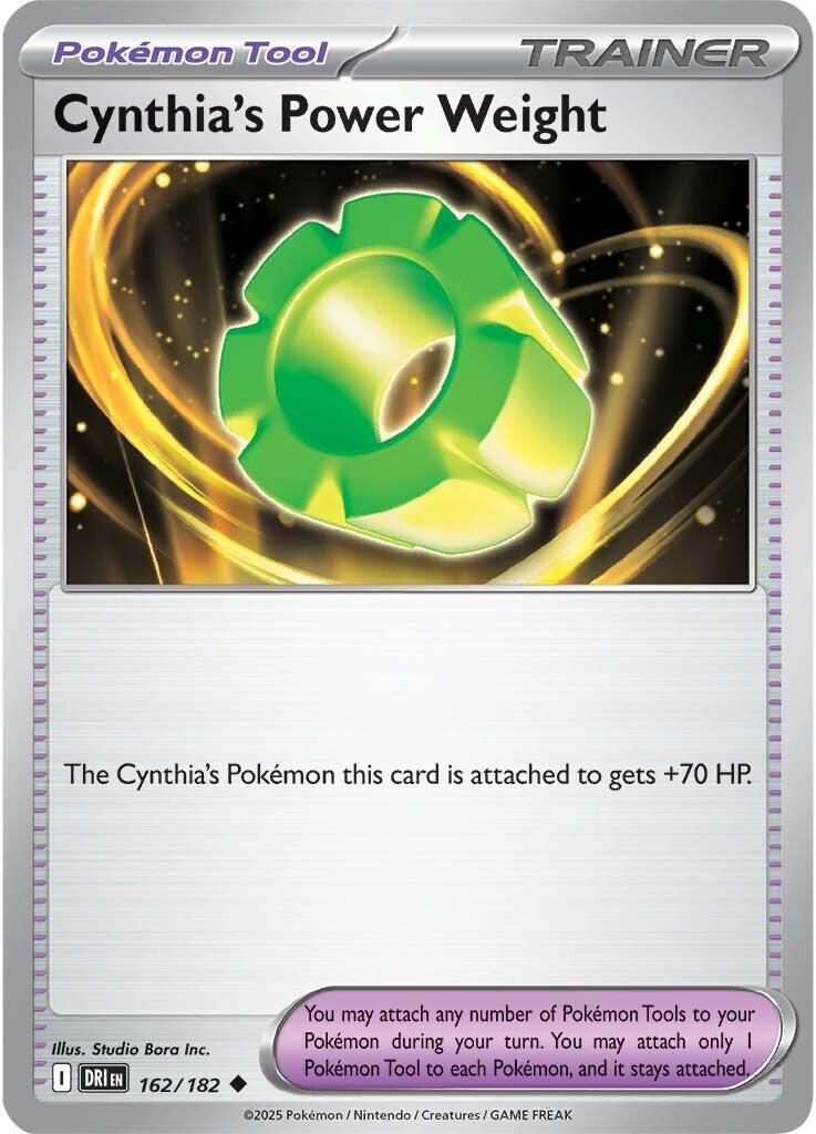 Cynthia's Power Weight (162/182) [Scarlet & Violet: Destined Rivals] | Pegasus Games WI