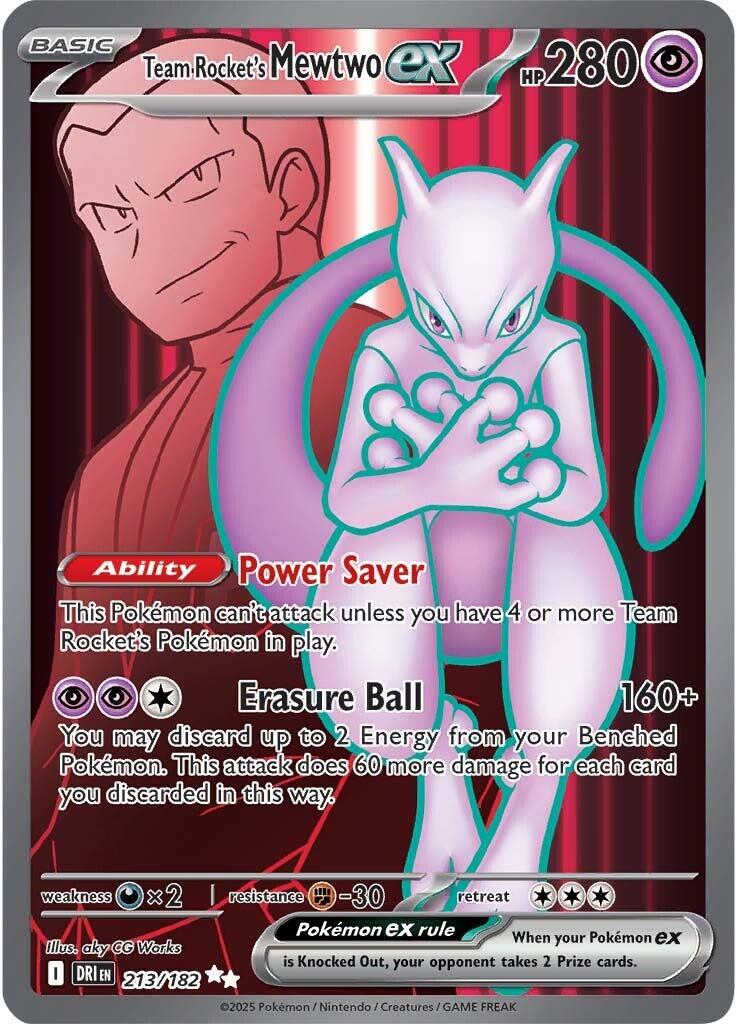 Team Rocket's Mewtwo ex (213/182) [Scarlet & Violet: Destined Rivals] | Pegasus Games WI