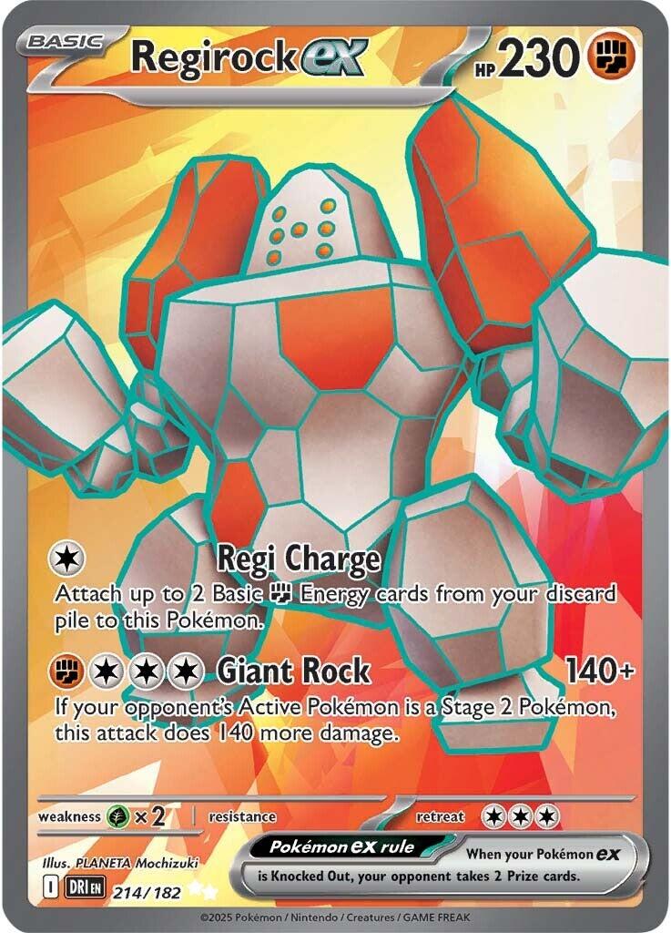 Regirock ex (214/182) [Scarlet & Violet: Destined Rivals] | Pegasus Games WI