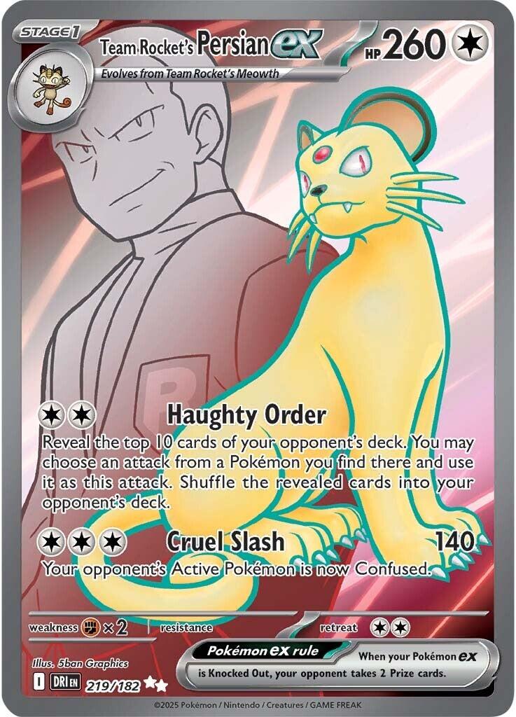 Team Rocket's Persian ex (219/182) [Scarlet & Violet: Destined Rivals] | Pegasus Games WI