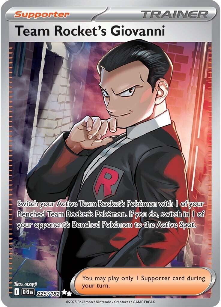 Team Rocket's Giovanni (225/182) [Scarlet & Violet: Destined Rivals] | Pegasus Games WI