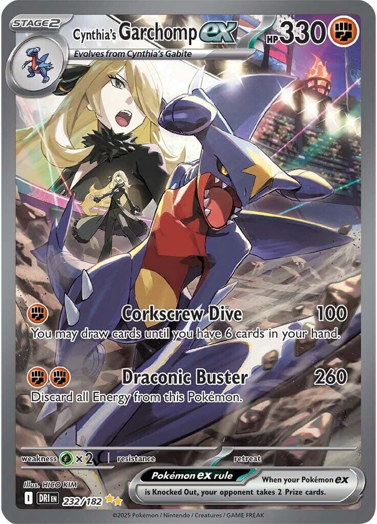 Cynthia's Garchomp ex (232/182) [Scarlet & Violet: Destined Rivals] | Pegasus Games WI