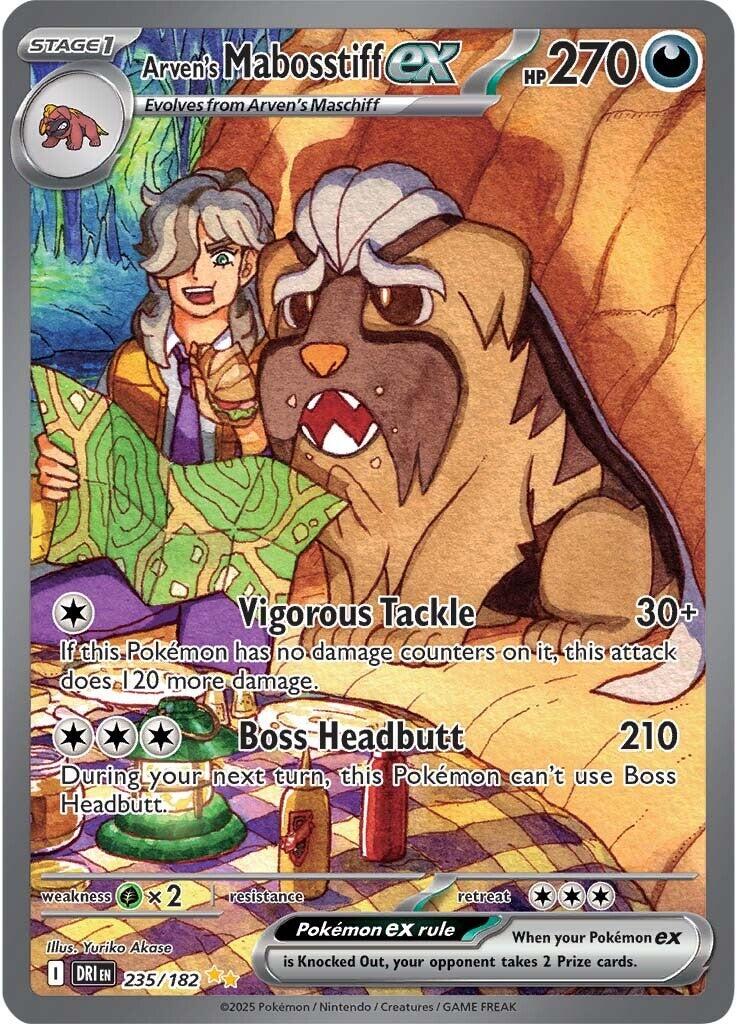 Arven's Mabosstiff ex (235/182) [Scarlet & Violet: Destined Rivals] | Pegasus Games WI