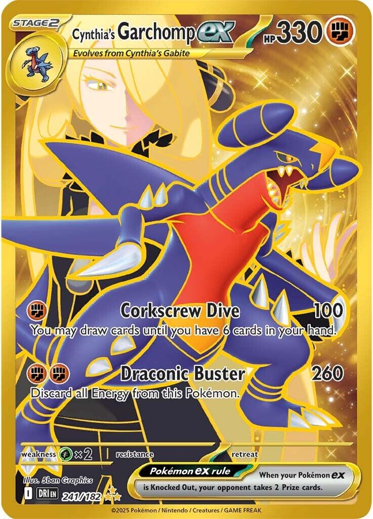 Cynthia's Garchomp ex (241/182) [Scarlet & Violet: Destined Rivals] | Pegasus Games WI