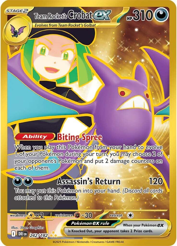 Team Rocket's Crobat ex (242/182) [Scarlet & Violet: Destined Rivals] | Pegasus Games WI