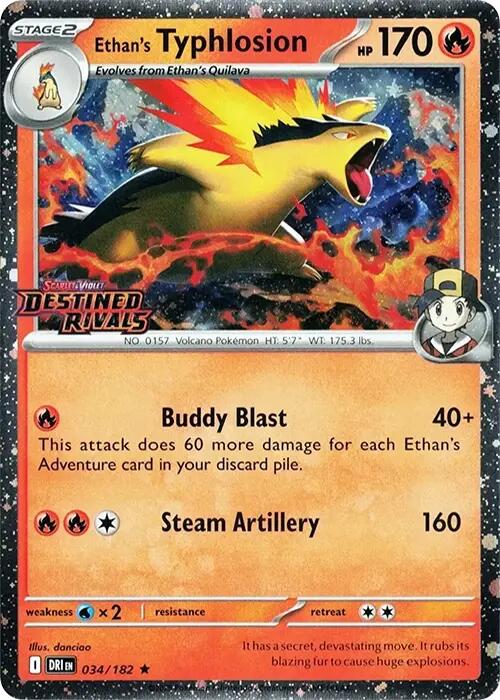 Ethan's Typhlosion (034/182) (Destined Rivals Stamp) [Scarlet & Violet: Destined Rivals] | Pegasus Games WI