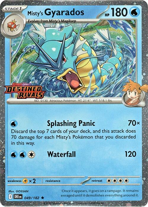 Misty's Gyarados (049/182) (Destined Rivals Stamp) [Scarlet & Violet: Destined Rivals] | Pegasus Games WI