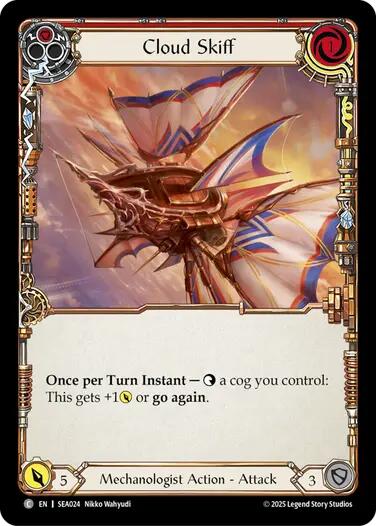Cloud Skiff (Red) [SEA024] (High Seas)  Rainbow Foil | Pegasus Games WI