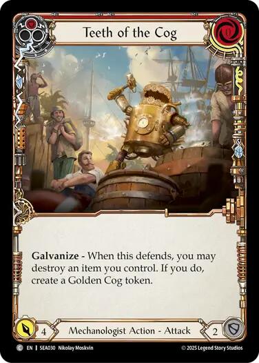 Teeth of the Cog (Red) [SEA030] (High Seas)  Rainbow Foil | Pegasus Games WI