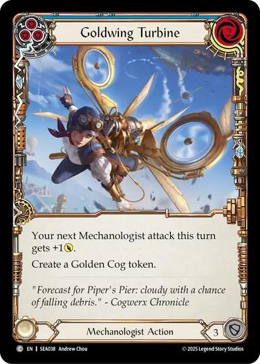 Goldwing Turbine (Blue) [SEA038] (High Seas)  Rainbow Foil | Pegasus Games WI