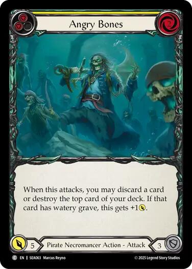 Angry Bones (Yellow) [SEA063] (High Seas)  Rainbow Foil | Pegasus Games WI